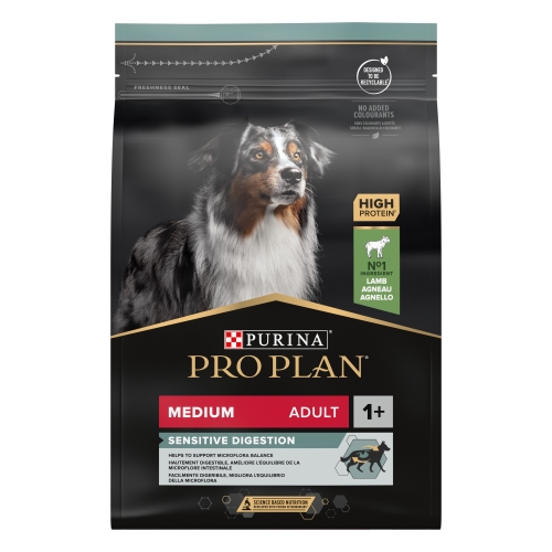 PRO PLAN Digestion Medium sausā barība suņiem, jērs , 3kg