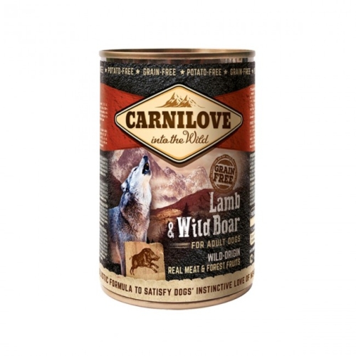 CARNILOVE Wild Meat konservi suņiem ar jēru/mežacūku 400g