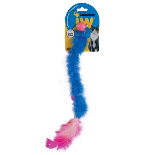 JW cataction Featherlite Boa rotaļlieta kaķiem ar kaķumētr