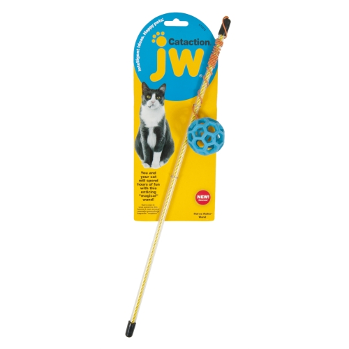 JW Cataction Holee Roller Ball Wand rotaļlieta kaķiem, 45,7 cm