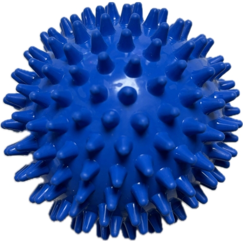 Petcity Ball suņu rotaļlieta bumba ar spaikiem zila S 7cm
