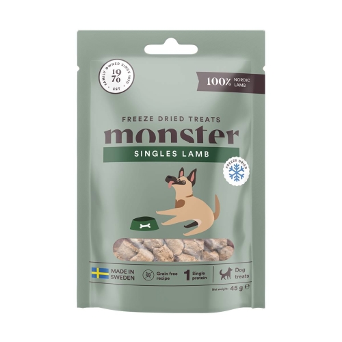 MONSTER liofilizēts gardums suņiem, jērs, 45g