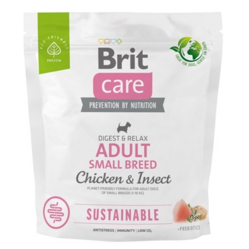BRIT Care Sustainable Small sausā barība suņiem vista/insekti 1kg