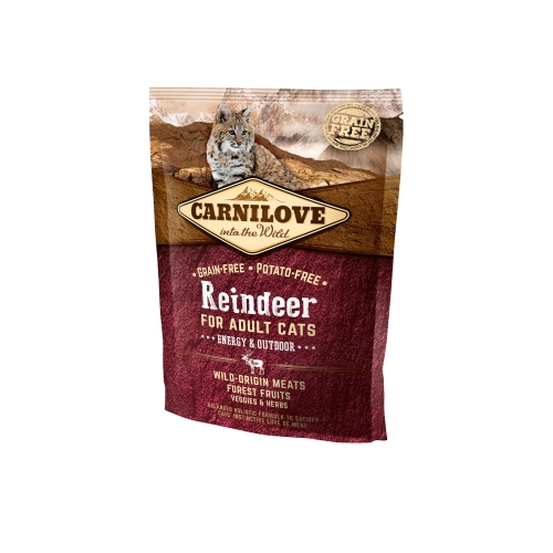 CARNILOVE Adult sausā barība kaķiem briedis/mežacūka 400g