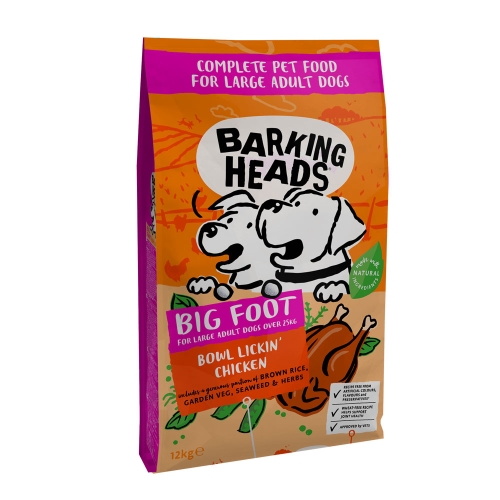 Barking Heads Bowl Lickin Chicken barība lielo šķirņu suņiem, 12 kg