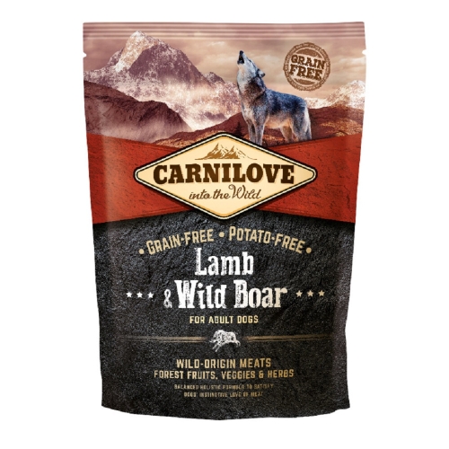 CARNILOVE sausā barība suņiem, jērs/mežacūka, 1,5kg