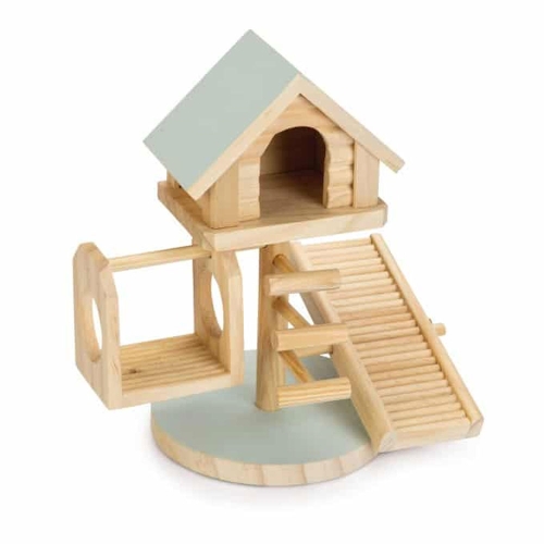 BEEZTEES Lovy koka rotaļu namiņš grauzējiem 21cm