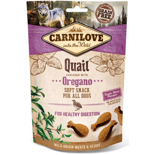 CARNILOVE kārumi suņiem ar paipalām/oregano 200g