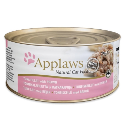 APPLAWS mitrā barība kaķiem ar tunci un garnelēm, 70 g