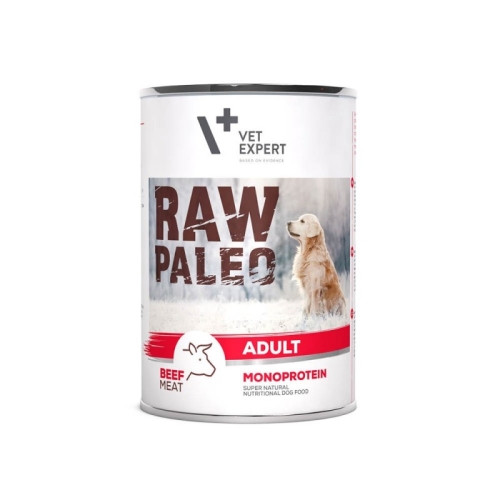 RAW PALEO Monoprotein Adult mitrā barība suņiem, liellops, 800g