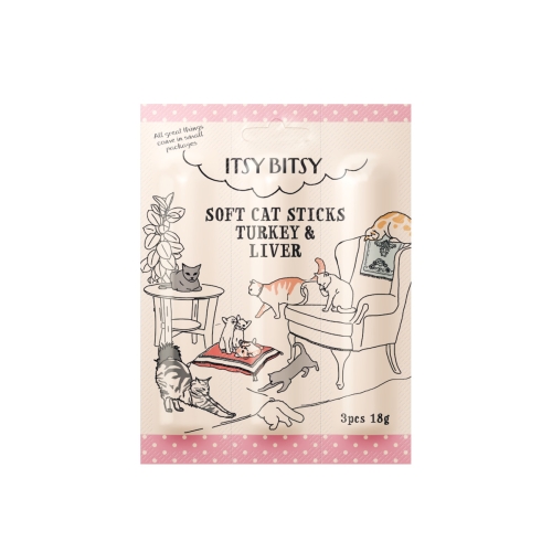 ITSY BITSY Soft kārumi kaķiem, tītars/aknas, 3gb