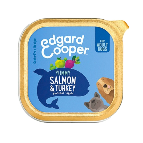 EDGARD COOPER mitrā barība suņiem lasis/tītara gaļa 150g