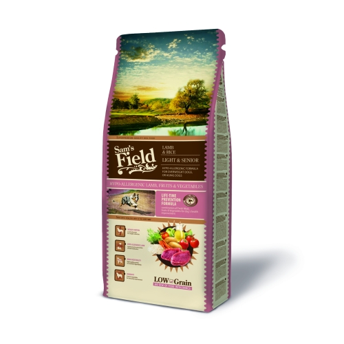 Sam's Field Light&Seenio sausā barība suņiem ar jēru un rīsiem 13 kg