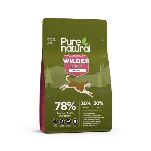 PURENATURAL Wilder Adult sausā barība suņiem, sarkanā gaļa, 2kg