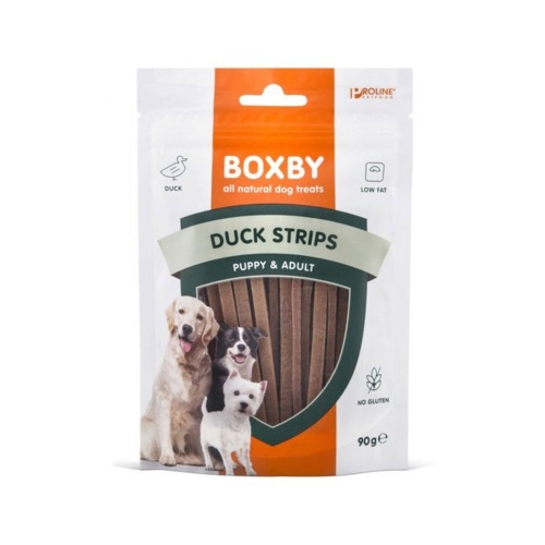 BOXBY kārums suņiem Duck Strips, 90 g