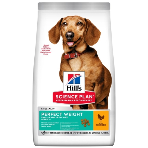 Hills Perfect Weight S&M sausā barība suņiem ar vistu, 1,5kg