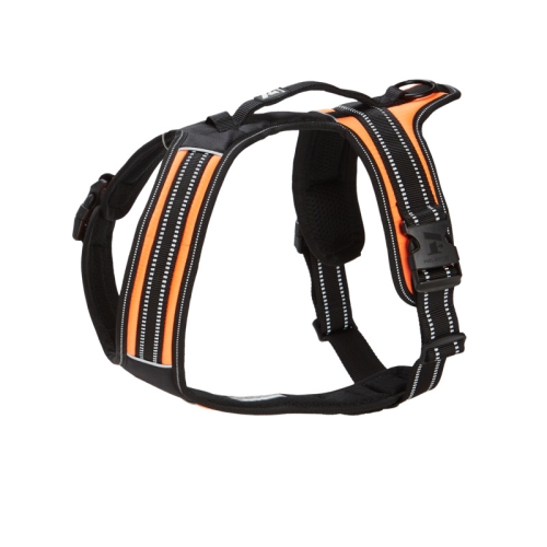 FEEL ACTIVE Sport krūšu siksna suņiem, XL, melns/oranžs