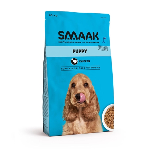 SMAAK sausā barība kucēniem, vista, 10kg