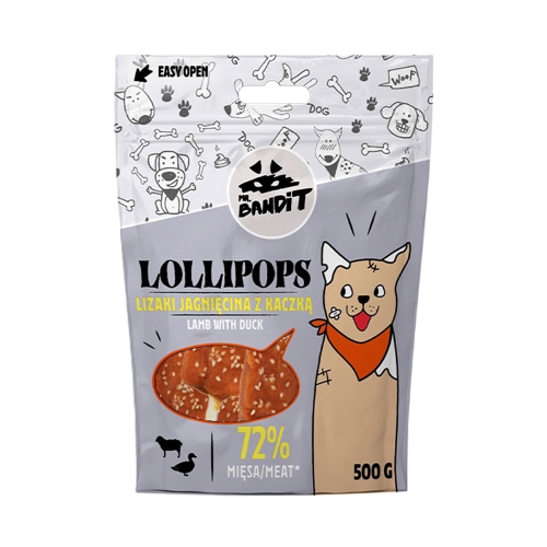 MR.BANDIT Lollipops gardums suņiem jērs/pīle, 500g