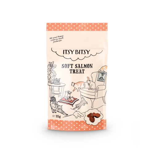 ITSY BITSY Soft gardumi kaķiem, lasis, 35g