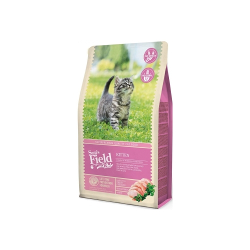 SAM'S FIELD sausā barība kaķēniem, vista,  0,4 kg