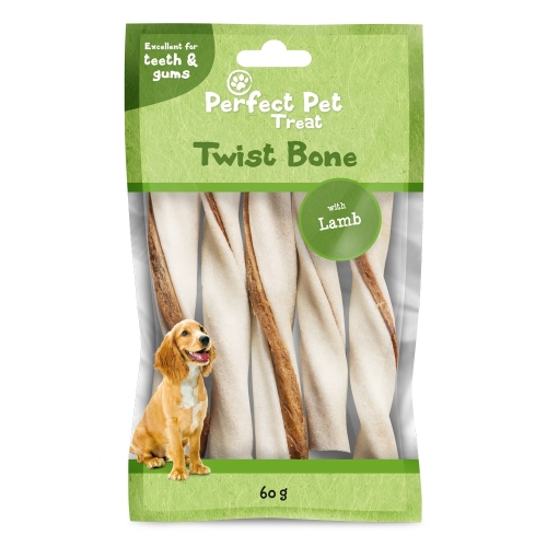 PERFECT PET Twist gardumi suņiem, jēlāda/jērs, 60g