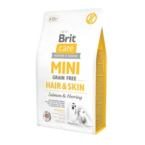 BRIT Care Hair&Skin Mini sausā barība suņiem lasis/siļķe, 7kg
