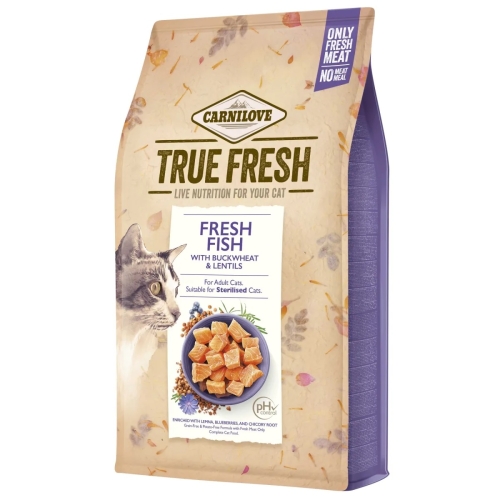 CARNILOVE True Fresh sausā barība kaķiem, zivis, 340g