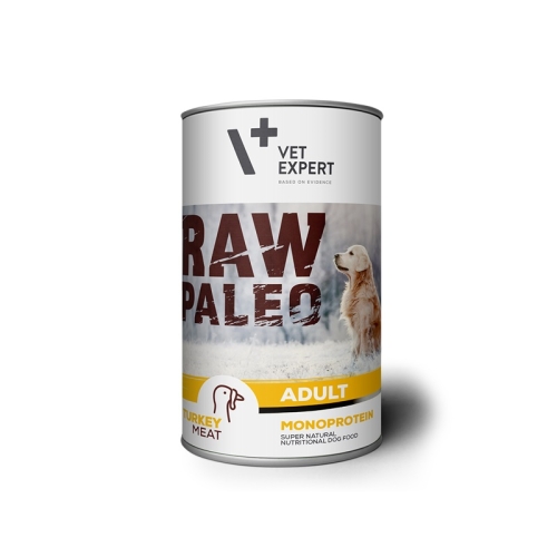RAW PALEO Adult mitrā barība suņiem, tītars, 400g