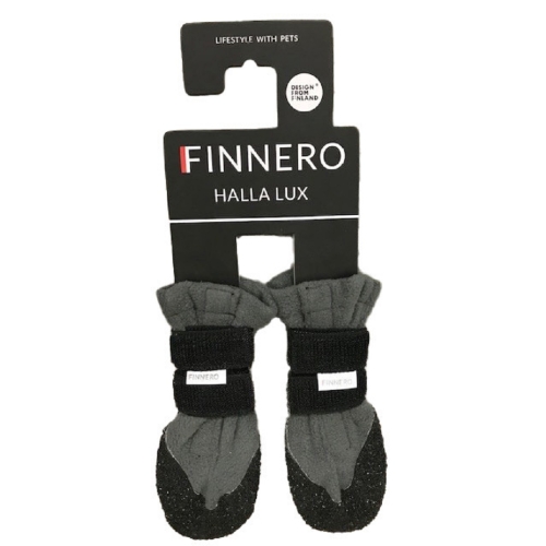FINNERO Halla Lux flīsa zābaciņi, pelēki, XL
