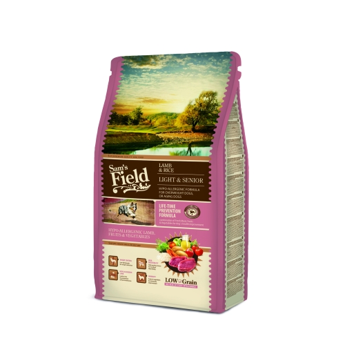 Sam´s Field LIGHT&SENIOR sausā barība suņiem jērs 2,5kg
