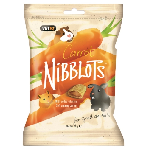 VETIQ Nibblots gardumi maziem dzīvniekiem, ar burkāniem, 30g