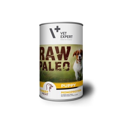 RAW PALEO mitrā barība kucēniem, tītars, 400g
