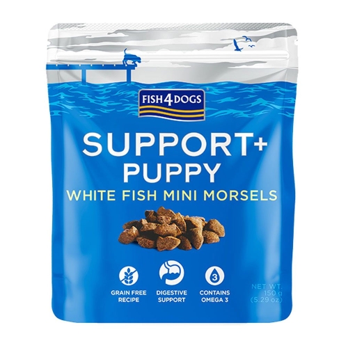 FISH4DOGS Support+ Puppy kārumi kucēniem,150 g