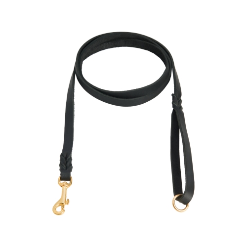 FEEL LEATHER Braid pavada suņiem, 1,5 x 180 cm, melna