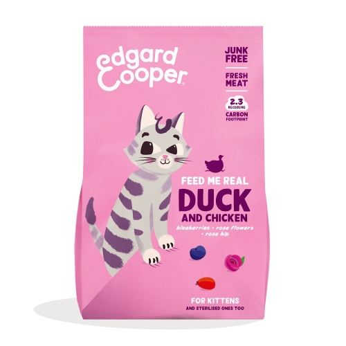 EDGARD COOPER sausā barība kaķēniem, pīle/vista, 2kg