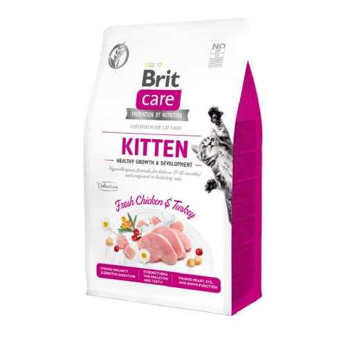 BRIT Care Kitten sausā barība kaķēniem, vista/tītars, 400g