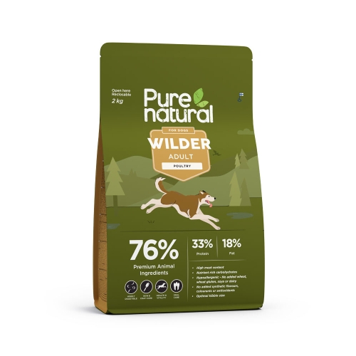 PURENATURAL Wilder sausā barība suņiem, mājputnu gaļa,2kg