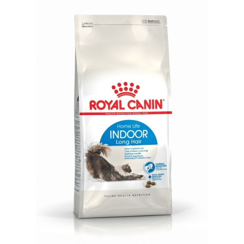 Royal Canin sausā barība iekštelpu kaķiem ar garu apmatojumu, 400g