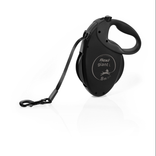 FLEXI Black Design Giant Plus lentes veida pavada, 8m, melna