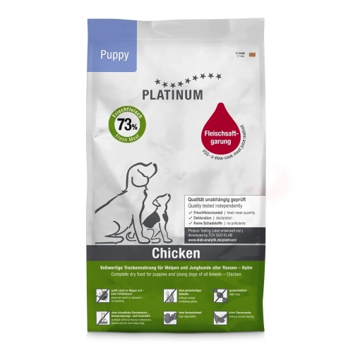 PLATINUM Puppy sausā barība kucēniem, vista, 5kg