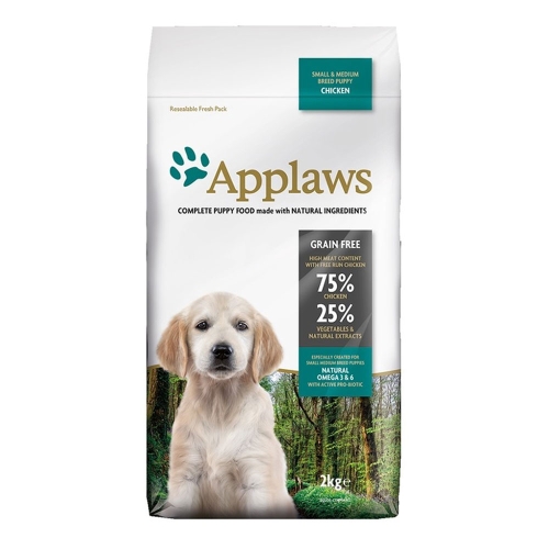 APPLAWS sausā barība mazo/vidējo šķirņu kucēniem, vista, 2kg