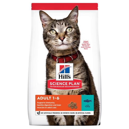 HILL'S SP Adult sausā barība kaķiem, tuncis, 3kg