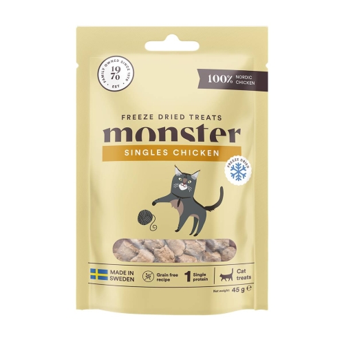 MONSTER liofilizēts kārums kaķiem, vista, 45g
