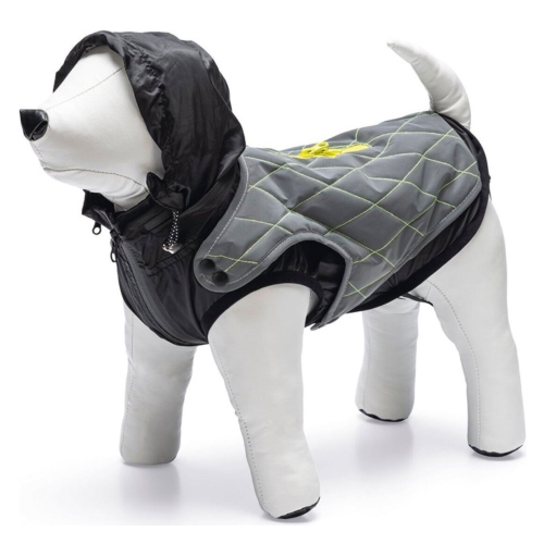 BEEZTEES Safety Gear Allina mētelis suņiem ar atstarotājiem, 40 pelēks