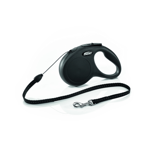 FLEXI Classic virves veida pavada S/5M, melna