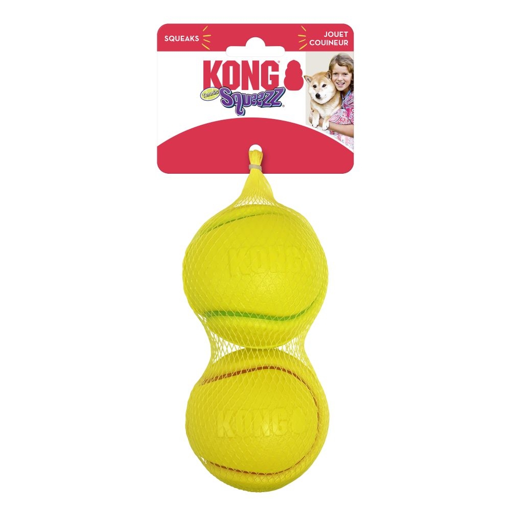 KONG Squeezz Tennis bumbiņas suņiem, 10cm, 2gb - Produkta attēls 3