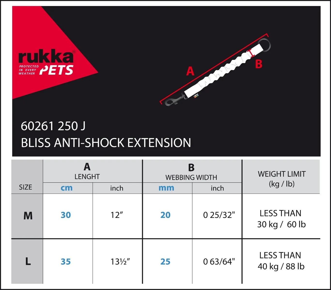 Rukka Bliss Anti-Shock Papildsiksna L, melna - Produkta attēls 2