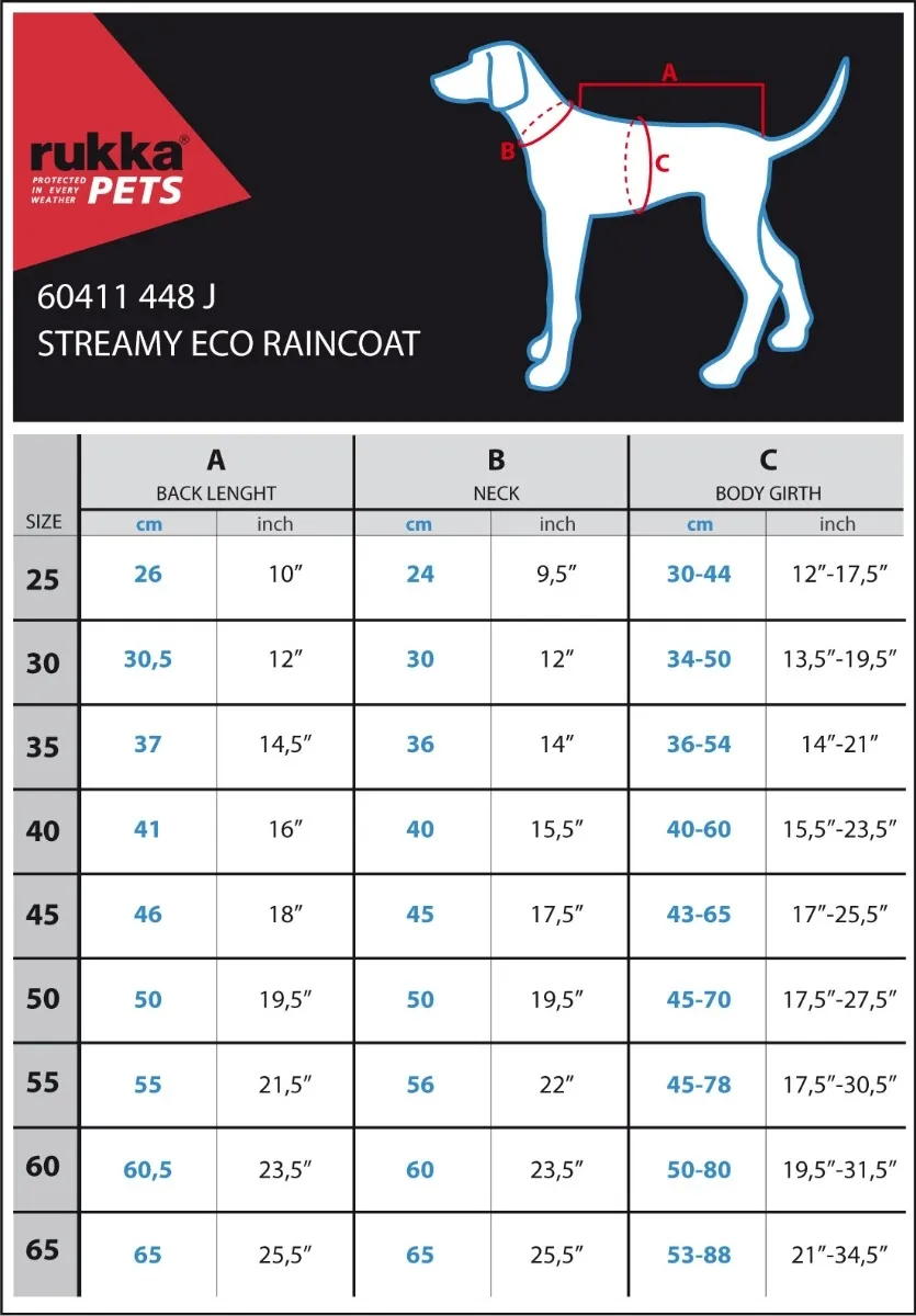 RUKKA Streamy Eco lietusmētelis sunim, 45cm, zaļš - Produkta attēls 3