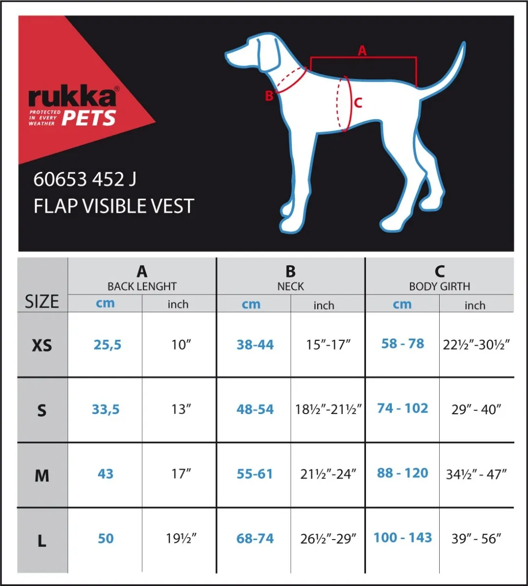 Rukka Flap Safety atstarojošā veste suņiem, 24 cm, dzeltena - Produkta attēls 2